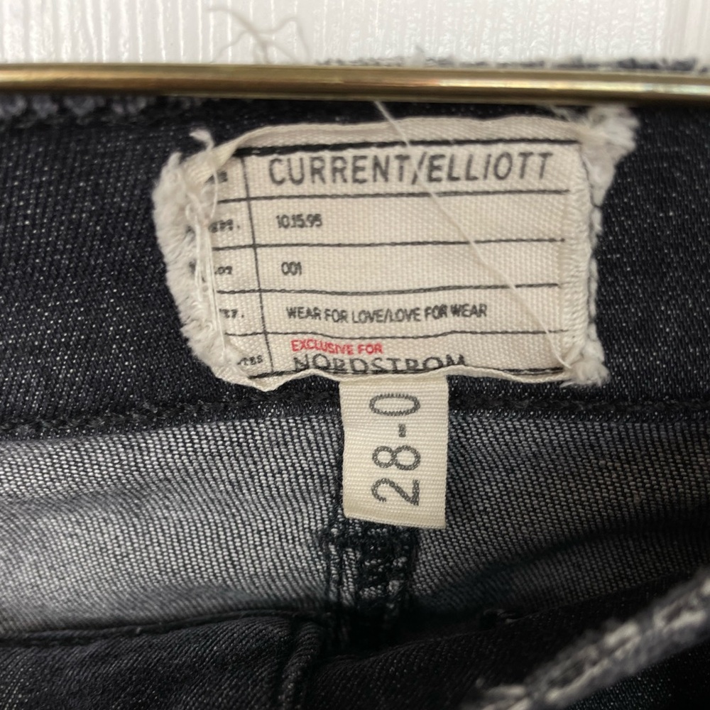 Current / Elliott Womens Jeans Skinny Ankle Distressed - Stretch - Size 28 Black - Picture 4 of 8